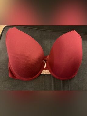 Cacique Burgundy Lightly Lined Full Coverage Bra